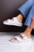 Sandalias De Mujer Birk De Goma Blancas Ajustables Pelegrina - comprar online