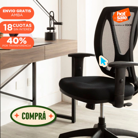 Sillon Ergonómico Ejecutivo Neumatico Alma Oficina Respaldo