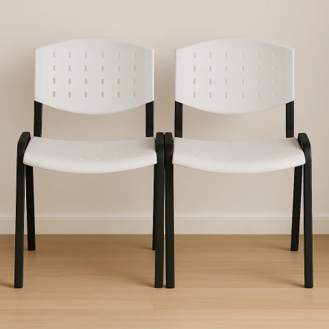Imagen de Silla Apilable Plástica De Oficina o Sala De Espera X2
