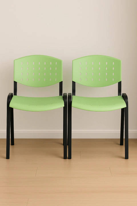 Silla Apilable Plástica De Oficina o Sala De Espera X2 - Baires4 | Home & Office