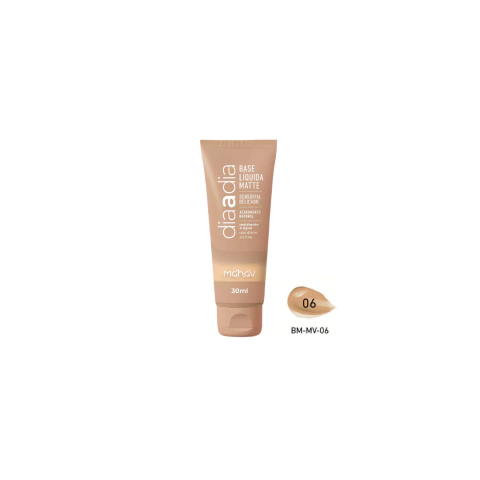 BASE LIQUIDA MATTE DIA A DIA COR 06 C/12 UND MAHAV