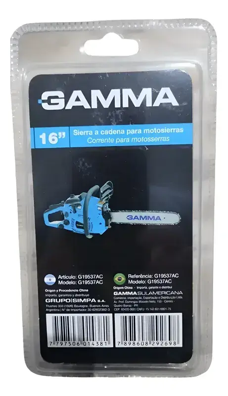 Cadena Repuesto Para 16 Motosierra G9026ar Gamma G19537AR
