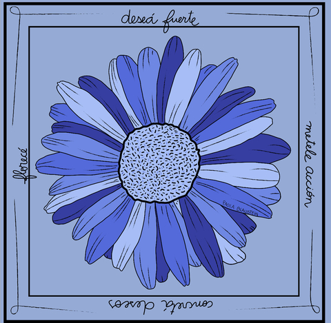 Lona Flor azul - comprar online