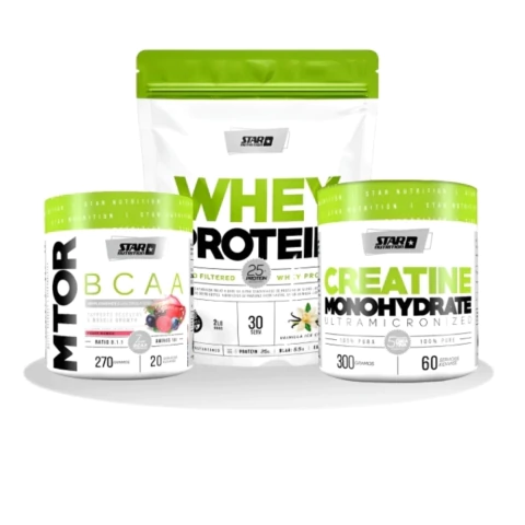 Combo Whey Protein 2lb + Creatina 300gr + Bcaa 270gr - comprar online