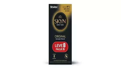CAMISINHA BLOWTEX SKYN ORIGINAL SENSAÇAO NATURAL COM 8 UNIDADES