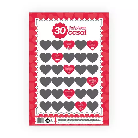 Raspadinha 30 Safadezas para Fazer em Casal 60X45CM MyVib