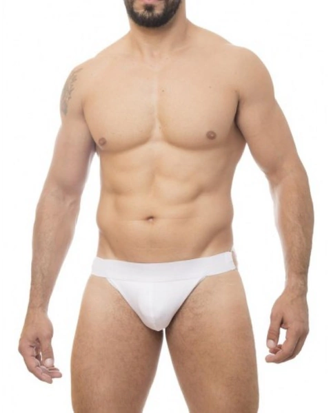 Jockstrap Suplex Branco com Argolas em Metal