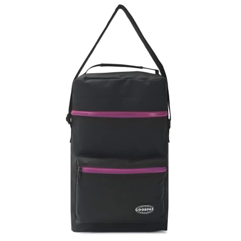 Bolso matero GOODPAK Negro con cierre plastico fucsia (38515)