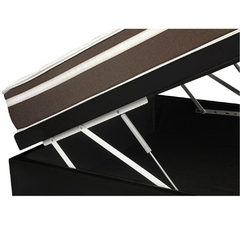 Cama Box Com Baú Casal + Colchão De Molas - Comfort Prime - Classic Superlastic 138cm Preto na internet