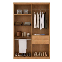 Guarda-Roupa Casal Malibu 4 pt 2 gv Imbuia - comprar online