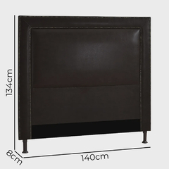 Kit Cabeceira Calçadeira New York e Holanda 160 cm Casal Queen Size Material Sintético Marrom Escuro - Moritania Moveis e Decoracoes