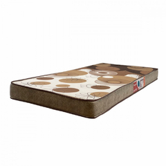 Colchão Solteiro Espuma D33 Turquesa 78cm x 188cm x 12cm Marrom Estampado