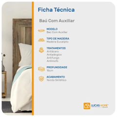 Cama Box com Baú com Auxiliar Branca 88cm na internet