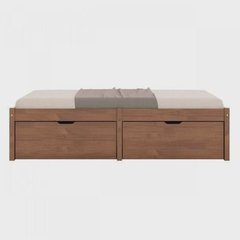 Cama Solteiro 2 Gavetas Madeira Maciça Beauty - comprar online