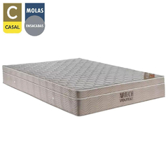 Cama Box Baú Casal Suede + Colchão Casal Molas Ensacadas Airtech Springpocket 69x138x188 Suede Bege - Moritania Moveis e Decoracoes