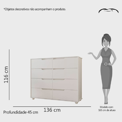 Cômoda 8 Gavetas Doble na internet