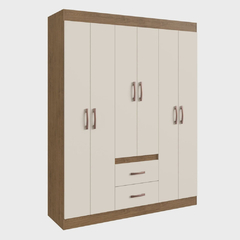 Guarda Roupa Solteiro 6 Portas 2 Gavetas Montevideu Móveis
