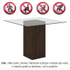 Conjunto Sala De Jantar Belize De Vidro 4 Cadeiras