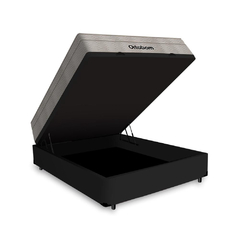 Cama Box Baú Casal + Colchão De Molas Ensacadas - AirTech SpringPocket 138x188x72cm Preto na internet