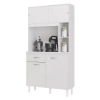 Armário para Cozinha Kit Duda 90 cm Branco