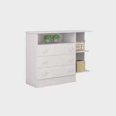 Cômoda de Bebê 3 Gavetas com Nicho Doce Sonho