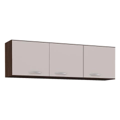 Balcão de Pia e Armário Aéreo 120 cm Chocolate Off White na internet