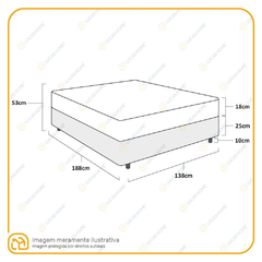 Cama Box Casal + Colchão Ortopédico D33 - Iso 100 138x188x53cm Branco na internet