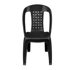 Kit 4 Cadeiras Adulto Vime Bistrô Preta e 1 Mesa Plástica Quadrada Desmontável Preta - comprar online