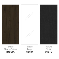 Conjunto Sala De Jantar Belize De Vidro 4 Cadeiras - comprar online