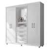 Guarda Roupa Casal Ambiente Eficiente 2218 Branco Flex