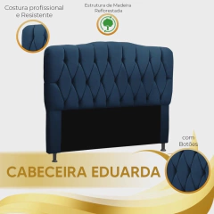 Cabeceira Estofada Eduarda Casal Queen Size 160 cm para Cama Box - comprar online
