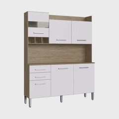 Armário de Cozinha 6 Portas e 2 Gavetas