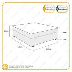 Cama Box Conjugada Ortopédica Viúva D28 - Unique 128x188x52cm na internet