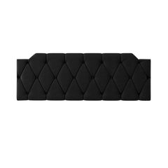 Cabeceira Estofada Para Cama Casal Box Kelly 1,40 Suspensa Preta Suede