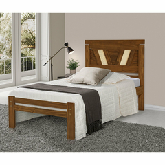 Cama de Solteiro em Madeira Maciça Mônaco Imbuia - comprar online