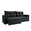 Sofá 3 Lugares Retrátil Lubeck Suede Grafite