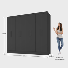 Guarda Roupa Casal 8 Portas 4 Gavetas Jatobá - comprar online