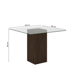Conjunto Sala De Jantar Belize De Vidro 4 Cadeiras - loja online