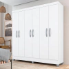 Guarda Roupa Casal Cancun Sem Gavetas 6 Pts Branco