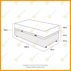 Cama Box Baú Solteiro Branca + Colchão Ortopédico D33 - Iso 100 78x188x60cm - loja online