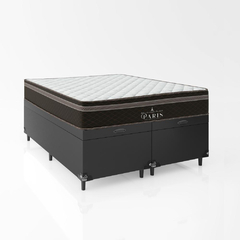 Cama Box Baú Casal Bipartido + Colchão Paris Molas Ensacadas Pocket - 66x138x188cm- Várias Cores - comprar online