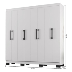 Guarda Roupa Casal 8 Portas Natasha Preto