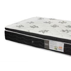 Cama Box Com Baú e Auxiliar Solteiro + Colchão De Molas - Physical Nanolastic 88cm - Moritania Moveis e Decoracoes