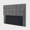 Cabeceira Cama Box Casal Queen Size 160 cm Estofada Suede Cinza Amassado Julia