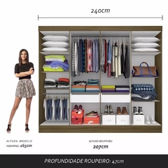 Guarda-Roupa Casal Mayra 8 Portas Boreal na internet