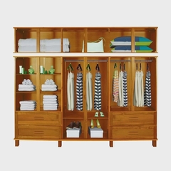 Guarda-Roupa Casal com Espelho 12 Portas 4 Gavetas Rio Branco Premium - loja online