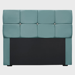 Kit Cabeceira Calçadeira Mila e Munique 160 cm Casal Queen Size Veludo Turquesa - Moritania Moveis e Decoracoes
