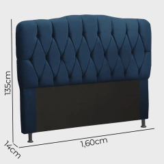 Cabeceira Estofada Eduarda Casal Queen Size 160 cm para Cama Box na internet