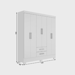 Guarda Roupa Casal 6 Portas 2 Gavetas Álamo - comprar online