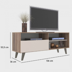 Rack Detroit com Painel Denver para TV até 42 Polegadas Retrô na internet